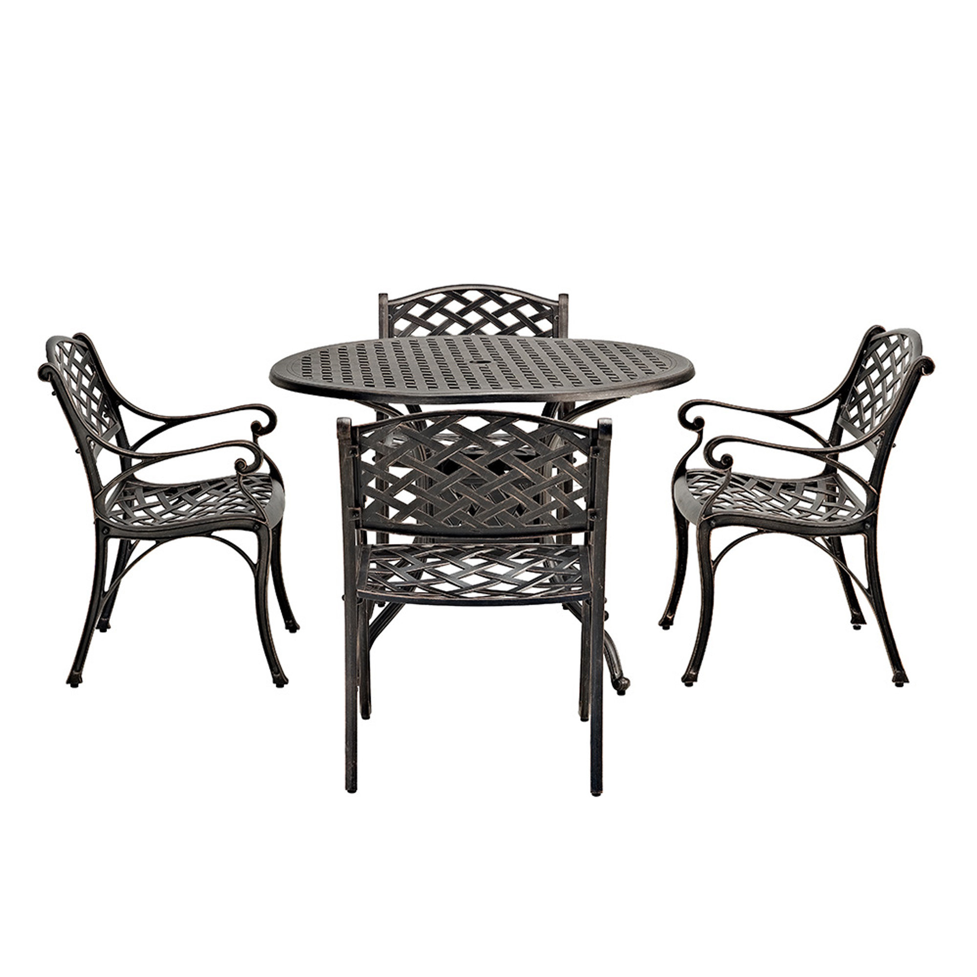 Walker Edison 42" Round Cast Aluminum Patio Dining Table Wayfair.ca